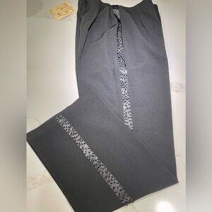 NEW PATTI LABELLE Dress pants, embellished side, Black, Size 12